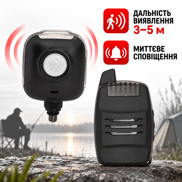 Сигналізатор з датчиком руху Carp Zoom FK7 Wireless Anti-Theft Alarm CZ2736 фото
