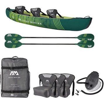 Каноэ Aqua Marina RIPPLE &ndash; RECREATIONAL CANOE 2/3-PERSON. INFLATABLE DECK. 2-IN-1 (370см) RI-370 фото