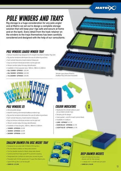 Лоток з мотовилами Matrix Pole winders 180mm LOADED winder tray (x26) GPW002 фото