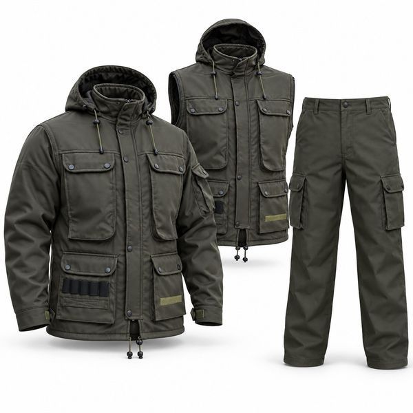 Демісезонний костюм-трансформер на Soft shell на флісі 3 в 1 Soft shell хаки 3 в 1 фото