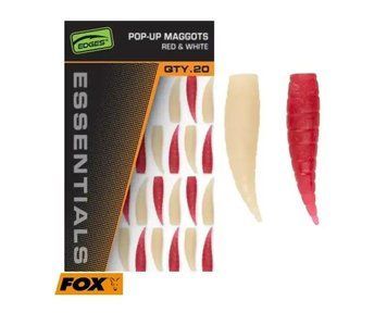 Штучні опариші Fox Pop Up Maggots, 20 шт (10 red,10 white) CAC858 фото