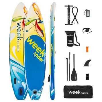 Надувная доска сапборд Weekender (335x81x15см, до 150кг), двухслойный сапборд для новичков и профессионалов Week SUP1 фото