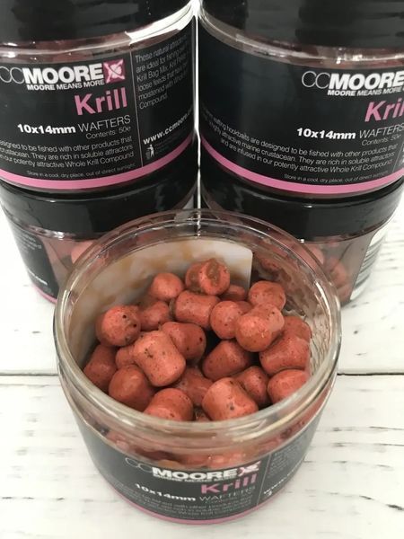 Вафтерси в діпі CC Moore Krill Wafters 10X14mm (50шт), вафтерси CC Moore Krill 98777 фото