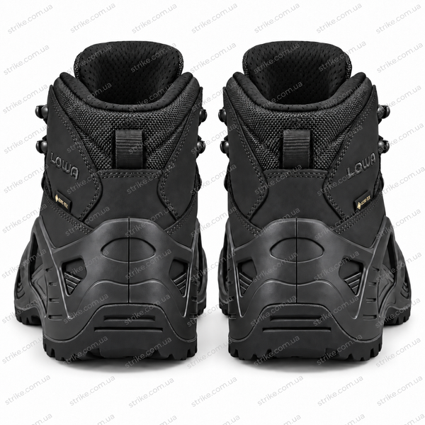 Черевики тактичні LOWA Zephyr GTX Mid TF чорні демісезонні з мембраною Gore-Tex Ботинки Lowa черные нубук фото