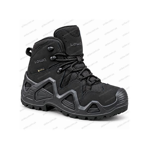 Черевики тактичні LOWA Zephyr GTX Mid TF чорні демісезонні з мембраною Gore-Tex Ботинки Lowa черные нубук фото