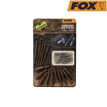 Безпечні кліпси в зборі Fox Edges Camo Power Grip Lead Clip Kit size 7 (5шт) CAC776 фото