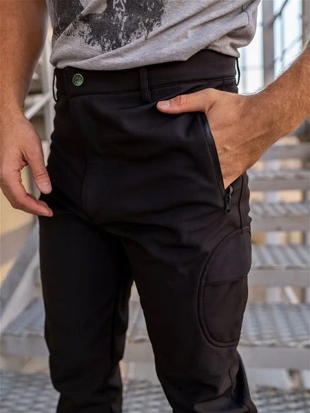 Повсякденні чоловічі штани Soft Shell Black РА 01 Black фото