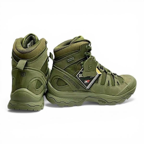 Тактичні черевики Salomon Quest 4D GTX Forces 2, всесезонні черевики, хакі Salomon Quest 4D хаки фото