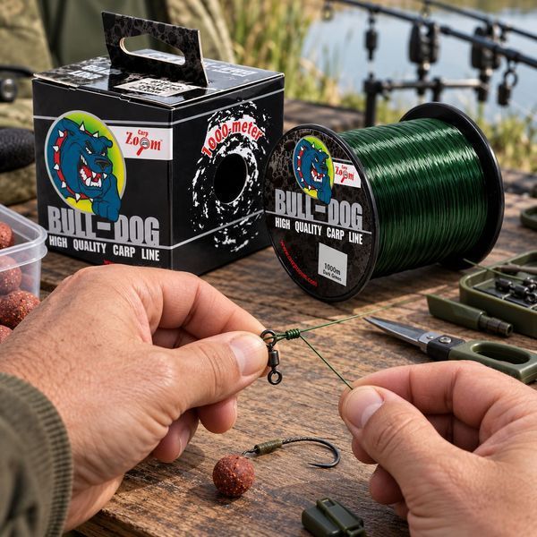 Коропова волосінь Carp Zoom Bull-Dog Carp Line 1000 м зелена CZ2974 фото