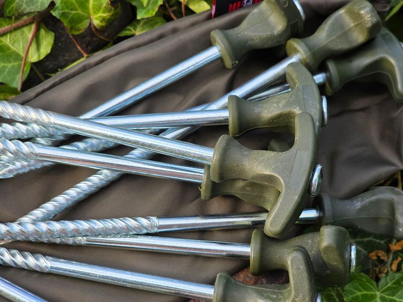 Комплект металевих наметових кілочків Carp zoom Bivvy Peg Set (20см, 10шт) CZ6031 фото