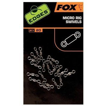 Вертлюги швидкоз'ємні Fox Edges Micro Rig Swivels, 20шт CAC538 фото