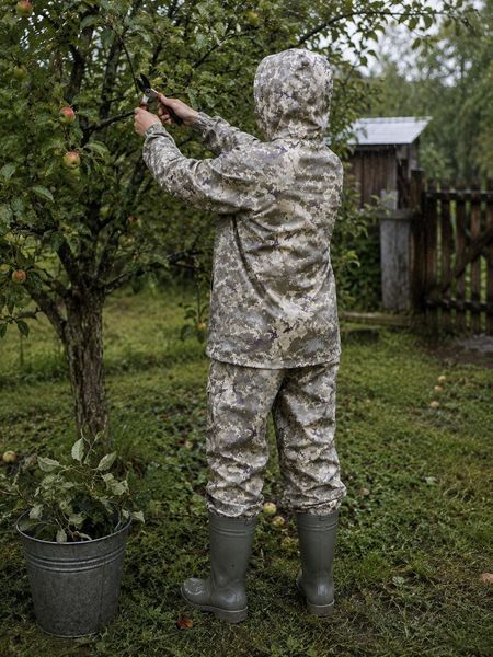Женский тактический костюм-дождевик &mdash; куртка, брюки и чехол в комплекте Дождевик пиксель фото