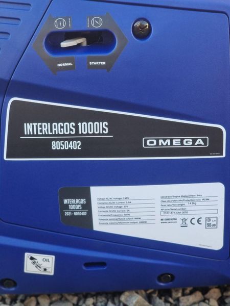 Інверторний генератор Omega Interlagos 1000IS 1000W, компактний, тихий генератор для електроприладів Omega 1000IS фото