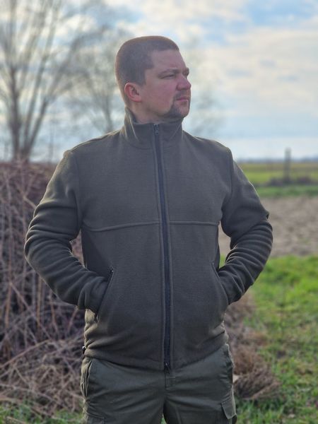 Чоловіча флісова кофта хакі 1800586906 фото