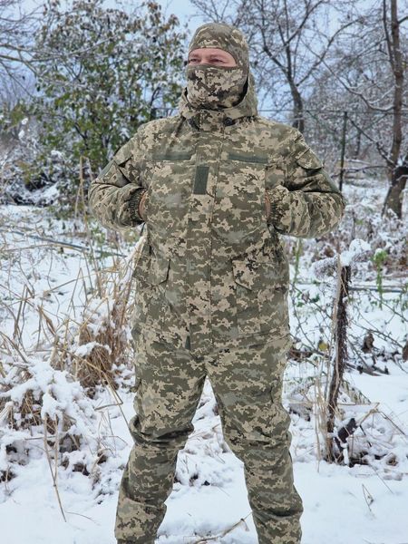 Зимний армейский костюм горка пиксель Горка на флисе ММ14 фото