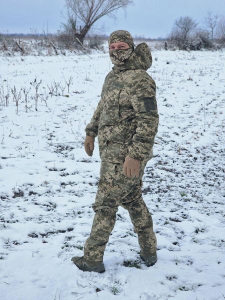 Зимний армейский костюм горка пиксель Горка на флисе ММ14 фото