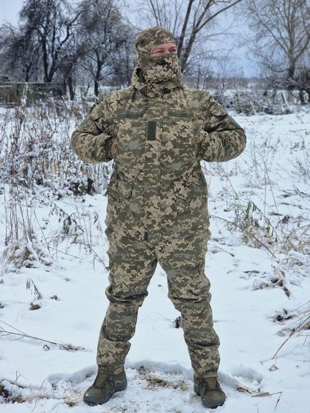 Зимний армейский костюм горка пиксель Горка на флисе ММ14 фото