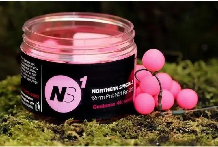 Бойлы CC Moore NS1 Pop Ups Pink 12мм 55шт + бустер NS1 90081 фото