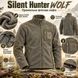 Тактична флісова кофта Silent Hunter олива, чоловіча військова фліска з посиленими плечима та ліктями Silent Hunter Wolf фото 1