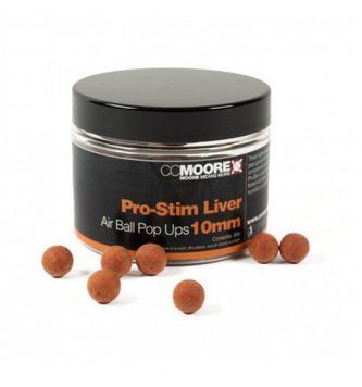 Поп апы CC Moore Pro-Stim Liver Air Ball Pop Ups 10mm (80шт), плавающие бойлы CCMoore (колбаски с печенью) 90598 фото