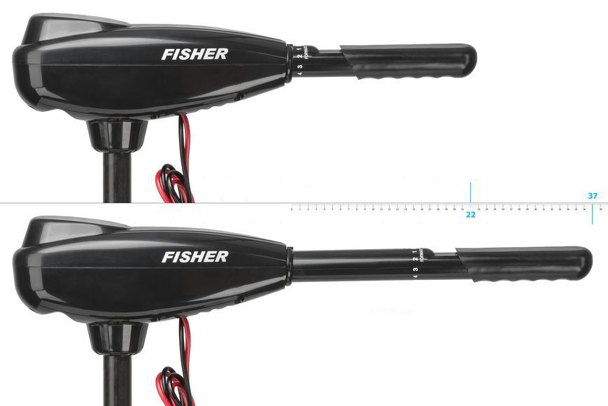 Човновий електромотор Fisher 55lbs, фірмовий електродвигун для моторних та кільових човнів Fisher 55 фото