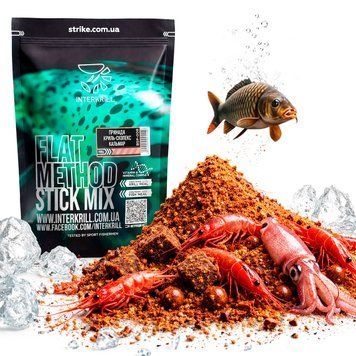 Прикормка INTERKRILL Флэт Метод Стик Микс Криль-Скопекс-Кальмар 800г BSP-008 фото