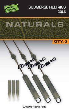 Готова оснастка гелікоптер FOX Naturals Submerged Heli Rigs 30lb, 3шт CAC848 фото