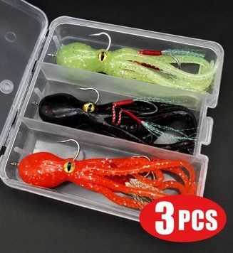 Силиконовые приманки Осьминог Swimbait Octopus с крючками 3 шт. Осьминог Swimbait Octopus фото
