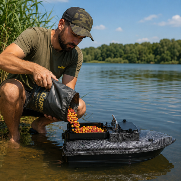 Кораблик для прикорму Flytec V060 GPS Carbon 12000 mAh, GPS 160 точок V060 GPS Carbon фото