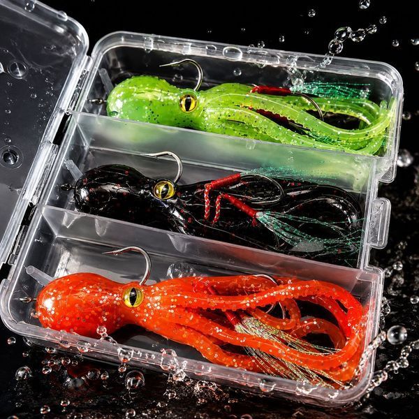Силиконовые приманки Осьминог Swimbait Octopus с крючками 3 шт. Осьминог Swimbait Octopus фото