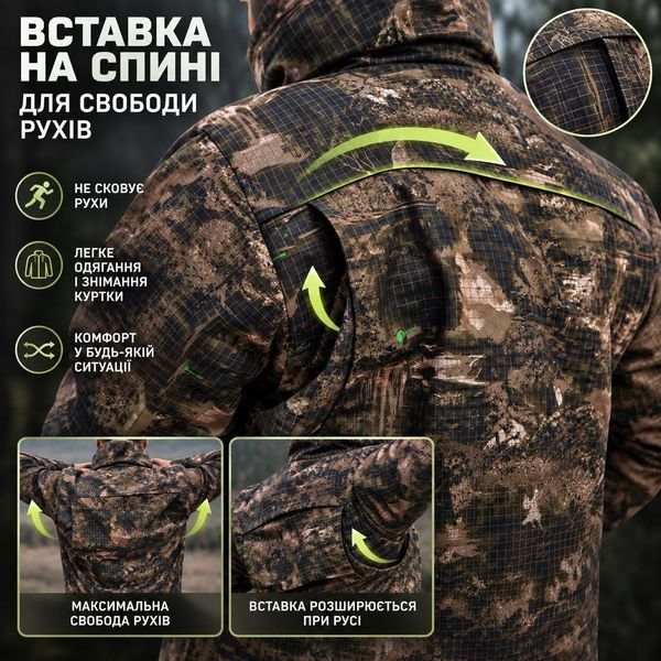 Мужской демисезонный костюм Алова на флисе для охоты и рыбалки: куртка + полукомбинезон-трансформер Костюм алова снайпер фото