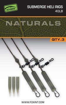 Готова оснастка гелікоптер FOX Naturals Submerged Heli Rigs 40lb, 3шт CAC849 фото