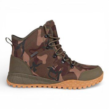 Черевики чоловічі Fox Camo V2 Boot &mdash; камуфляжні черевики хакі, водонепроникні, зносостійкі Fox Khaki / Camo V2 Boot фото
