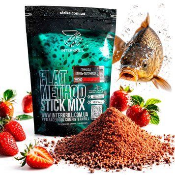 Прикормка INTERKRILL Флэт Метод Стик Микс Криль-Клубника 800г BSP-010 фото