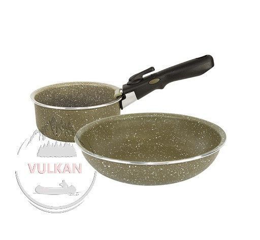Набор посуды Trakker Armolife Marble Cookset Medium (сотейник и сковорода со съемной ручкой) 211606 фото