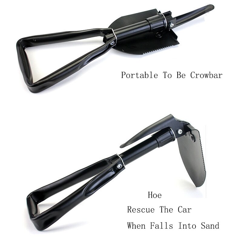 3 in 1 Military Tactical Folding Shovel Outdoor Survival Emergency Camping Spade Tool